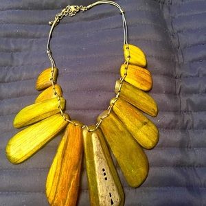 Wooden Afro-centric design necklace like-new